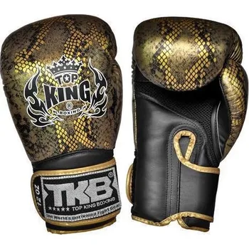 Boxerské rukavice Boxerské rukavice TOP KING Super Air Snake Black gold - TKBGSASBLKGOLD Velikosti: 14 oz