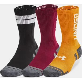 Under Armour Ponožky UA Performance Tech 3pk Crew - červené - 1379515-625 Velikosti: L