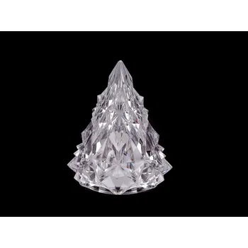 Vánoční dekorace LED svítící stromeček na baterky - transparent