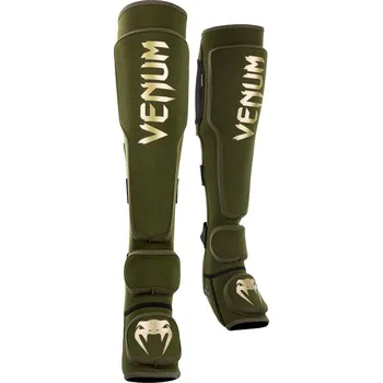 Chránič holeně pro bojový sport Chrániče holení s nártem VENUM "Kontact EVO" - Khaki/Gold - VENUM-1239-230 Velikosti: M/L