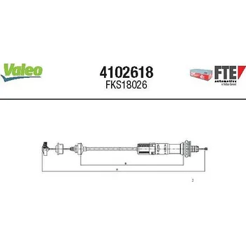 Spojkové lanko Tazne lanko, ovladani spojky FTE 4102618