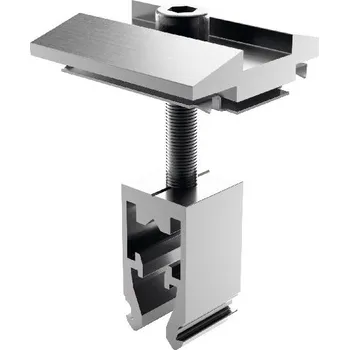 Mounting Systems 700-0102, Středová příchytka, 30-40mm, zemnící, stříbrná