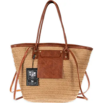 Kabelka Camerazar Dámská velká slaměná taška přes rameno na léto BAD&BAGS