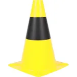 Černo-žlutý plastový dopravní kužel - šířka 21 cm, výška 30 cm - 20035672