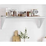 vidaXL Nástěnná police 100 x 30 x 31 cm stříbrná nerezová ocel [30273]