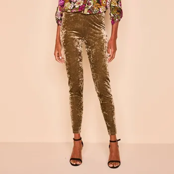 Dámské legíny Velurové legíny bronzová 52