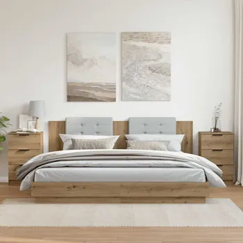 Noční stolek vidaXL Noční stolky 2 ks 40 x 36 x 65 cm kompozitní dřevo [856935] Barva: dub artisan