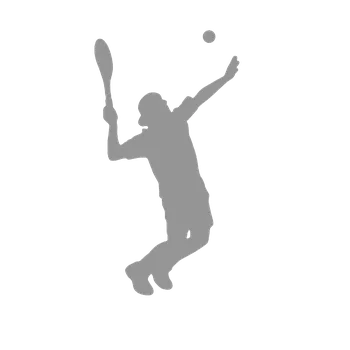 Samolepicí dekorace na vozidlo SiluGraf Samolepka silueta Tenis • stříbrná matná - 12 cm