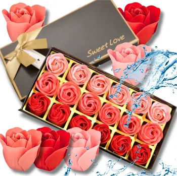 umělá květina Camerazar Sada 18 kusů mýdlových růží - umělé květiny ideální jako dárek