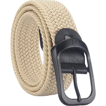 Opasek Camerazar Unisex elastický opasek bez otvorů, černá spona, délka 120 cm, materiál: polyester a ekokůže