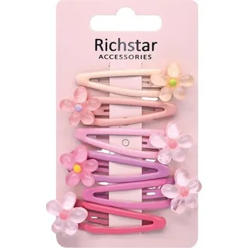 Sponky do vlasů s květinkou 5,5 x 2 x 1 cm, 6 ks