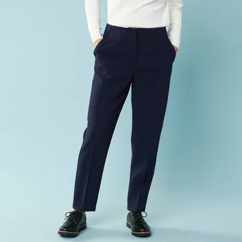 Dámské kalhoty Jednobarevné cigaretové kalhoty, pro menší postavu nám. modrá 36