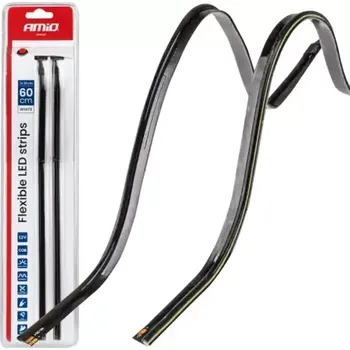 AMIO LED pásky do auta boční bílá 2x30cm 12V