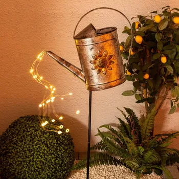 Venkovní osvětlení Näve LED solární dekorační světlo 5282349 s konvicí stříbrná LED 0,02 W celkem - Doprava zdarma