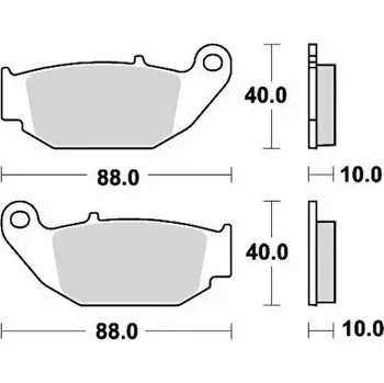 Brzdová destička brzdové destičky, BRAKING (semi-metalická směs SM1) 2 ks v balení M501-201
