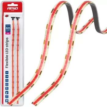 AMIO LED pásky COB do auta růžové 2x30 cm 12V