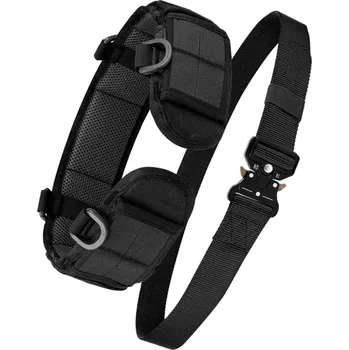 Opasek Unisex Vojenský Taktický Opasek 2v1, Černý, Délka 125 cm, Šířka 8 cm