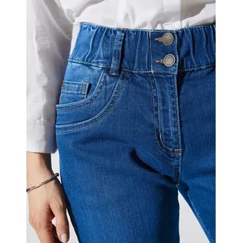 Dámské džíny Džíny mom s pružným pasem denim 52