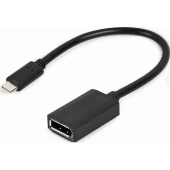 Video kabel GEMBIRD USB Type-C na DisplayPort adaptér kabel 4K, 15 cm, černý