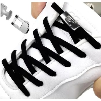 Tkaničky do bot Elastické Tkaničky s Kovovými Sponami, Nastavitelná Délka, Silná Elastická Guma