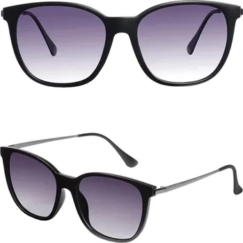 Sluneční brýle Camerazar Vintage Dámské Sluneční Brýle s Polarizací Kočičích Očí, Černé, Kovový Rám, UV400 ochrana