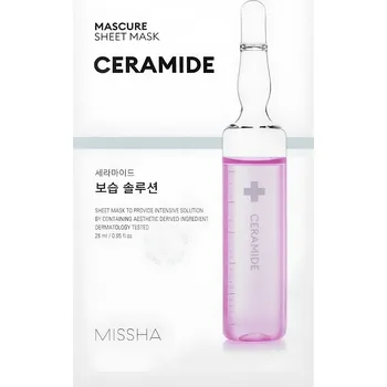 Pleťová kosmetika Posilující plátýnková maska s Ceramidy - Missha Mascure sheet mask Ceramide