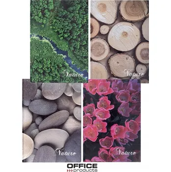 Sešit Sešit A5 linkovaný, 96 listů, tvrdé desky Nature, mix barev