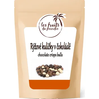 Pufované rýžové kuličky v třech čokoládách 500 g LES FRUITS DU PARADIS
