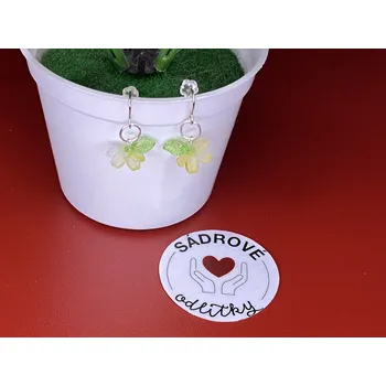 Náušnice HandMade by NiJa + VeJa Naušnice - kytka poměnky (žlutá)