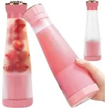 Smoothie mixér blender přenosný usb bezdrátový, růžový