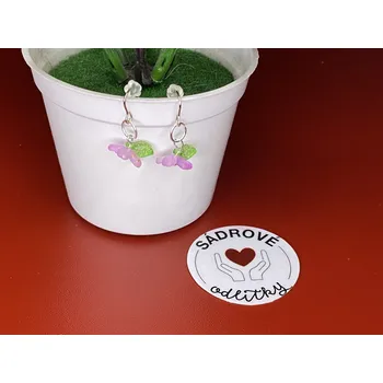 Náušnice HandMade by NiJa + VeJa Naušnice - kytka poměnky (fialová)