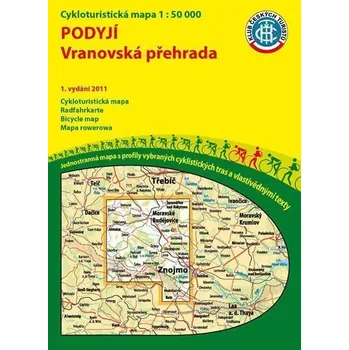 Cestování Podyjí-Vranovská přehrada 1:50T/KČT Cykloturistická mapa