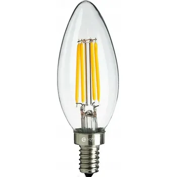 Žárovka LED žárovka FILAMENT E14 Teplá bílá 4W (ekvivalent 35W) Svíčka