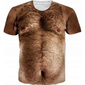 Pánské tričko kulatý výstřihem, 3D tisk, Big Belly, XL 42