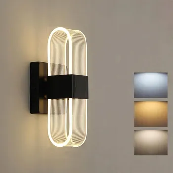 Nástěnné svítidlo Nástěnné LED svítidlo SCIENNA ČERNÉ MODERNÍ do obýváku, stmívatelné