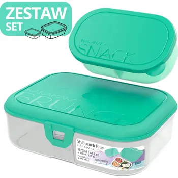 Svačinový box Svačinový Box LunchBOX MyBrunch 1220 ml + MySnack 400 ml MAKAMAKA mátová