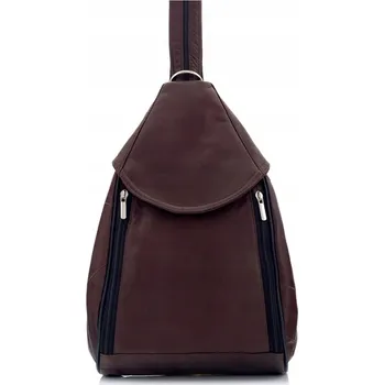 Kabelka Hnědý kožený Batoh a kabelka 2v1 Belveder