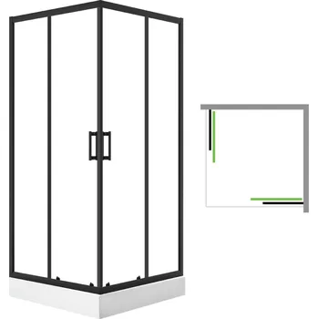 Laveo DESNA čtvercový sprchový kout s vaničkou 80x80 cm JKDD786K