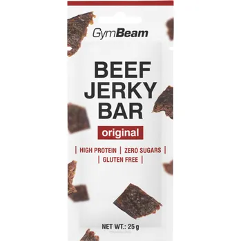 Sport Beef Jerky Bar - GymBeam kořeněné 25 x 25 g