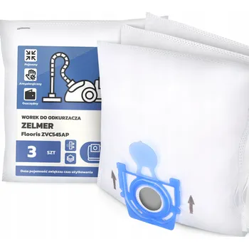Sáček do vysavače 3x SÁČEK do VYSAVAČE Zelmer Flooris ZVC545AP Syntetický Silný Sáčky G9-W