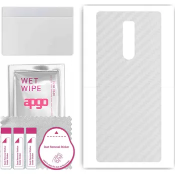 Pouzdro na mobilní telefon Fólie / Ochranná vrstva na ZÁDA pro Sony Xperia 1 - Karbonový Vzhled / Průhledný