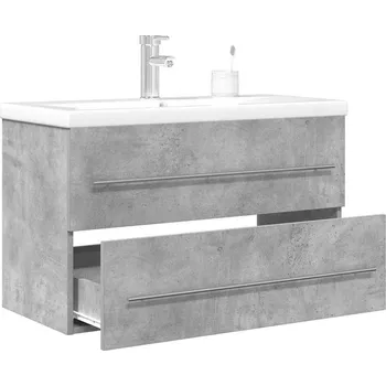 Koupelnový nábytek vidaXL 2dílný set koupelnového nábytku kompozitní dřevo [3324962] Barva: Betonová šedá