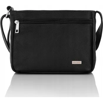Kabelka Paolo Peruzzi kabelka kufřík pravá lícová kůže černá