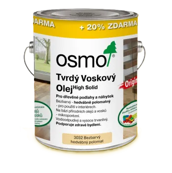 barva a nátěr na dřevo Tvrdý voskový olej Original 3L 3062 bezbarvý mat 3,00 l