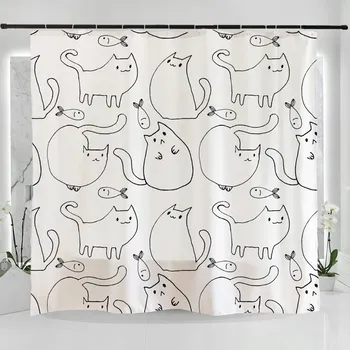 Prostěradlo Textilní sprchový Závěs floraweg 180 x 200 cm