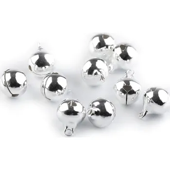 Rolničky Ø12 mm, malé, 1 stříbrná