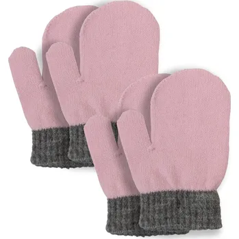 Rukavice DĚTSKÉ RUKAVICE LINDBERG SWEDEN 2 PÁRY, SUNDVALL VLNA, PINK Velikost: 1-3 ROKY | 12 cm