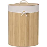 Rohový koš na prádlo 60 l bambusový béžový