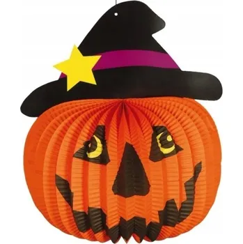 Party dekorace LAMPIČKA rozeta DÝNĚ halloween PAPÍROVÁ