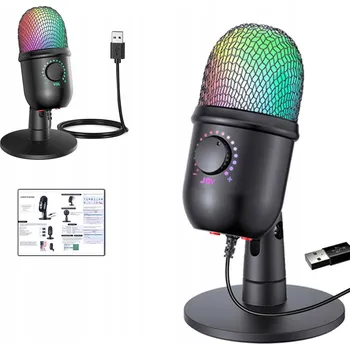 Mikrofon USB KONDENZÁTOROVÝ MIKROFON PRO PROFESIONÁLNÍ ZÁZNAM A STREAMOVÁNÍ